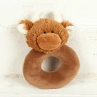 Highland Coo rattle Brown