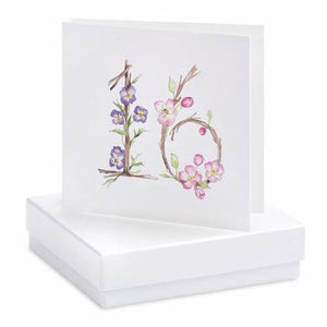 16th Flowers Earring Card - fineandsandy