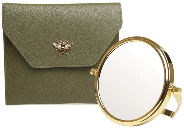 Olive Travel Mirror & Case