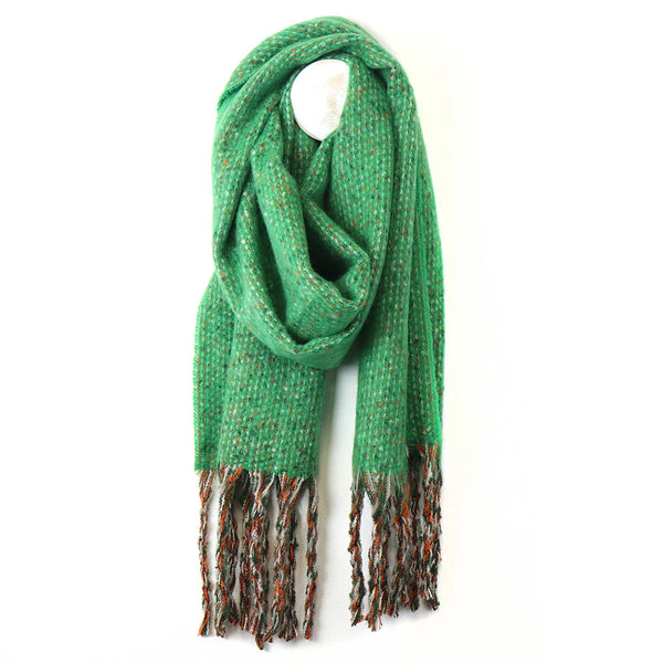 Green Chunky Stitch Scarf