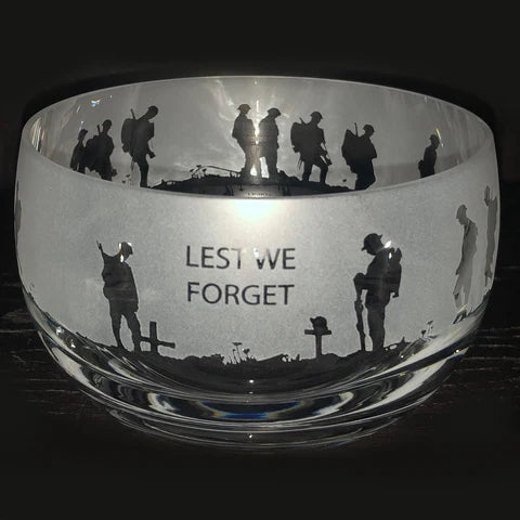 Lest We Forget Small Glass Bowl