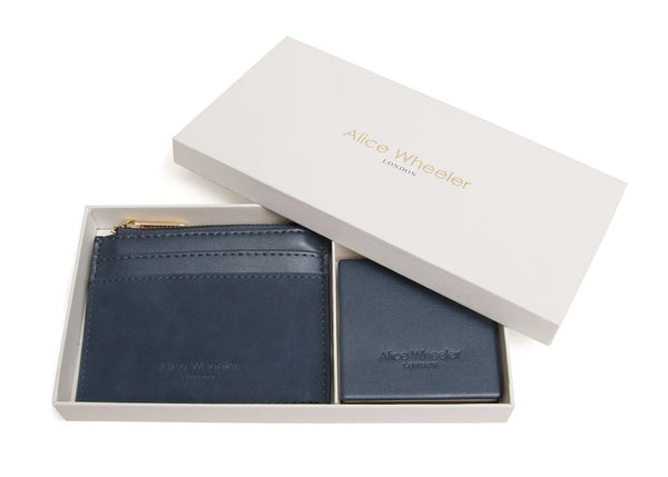 Mirror & Purse Set - Navy