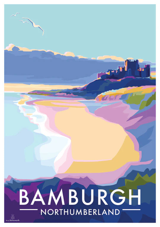 Bamburgh - A2 Unframed Print - Becky Bettesworth