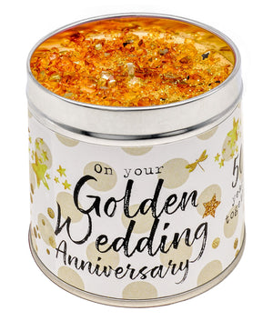 Golden Wedding Anniversary Candle