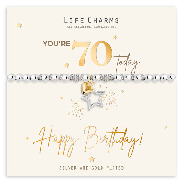 70th Happy Birthday Bracelet