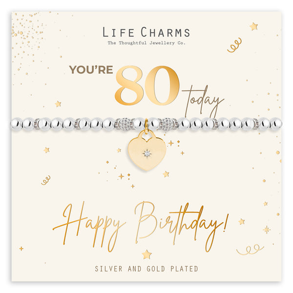 80th Happy Birthday Bracelet