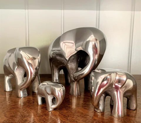 Polished Silver Elephant Large - Tilnar