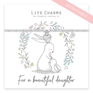 Beautiful Daughter Rosey Rabbits Bracelet