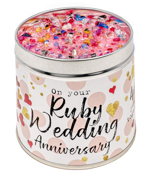 Ruby Wedding Anniversary Candle