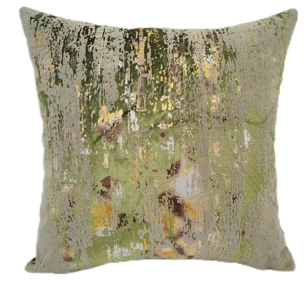 Gold Foil cushion Olive - Malini