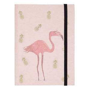 A5 Flamingo & Pineapple Notebook by Fenella Smith - fineandsandy