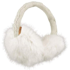 Barts Faux Fur Earmuffs In White - fineandsandy