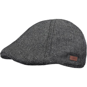 BARTS Mr Mitchell Men's Flat Cap - Black - Fine & Sandy