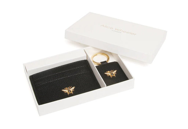 Card and Key Ring Set - Black - Fine & Sandy