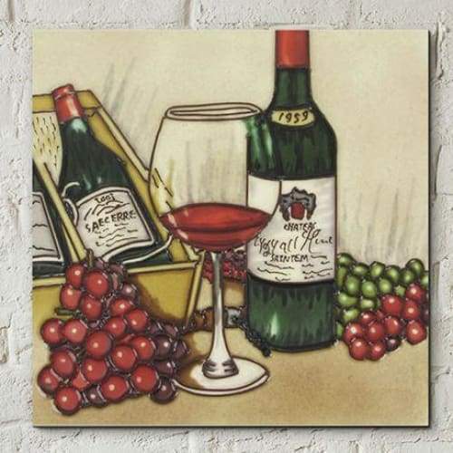 Ceramic Tile - Vintage Wine (8"x8") - fineandsandy