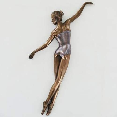 Coloured Bronze Cold Cast Ballerina with outstretched arms - fineandsandy