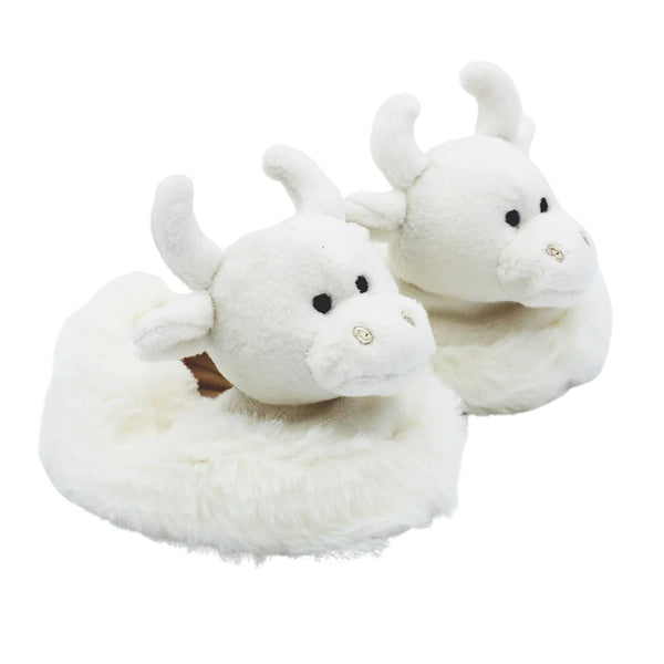 Highland Coo Slippers - Cream