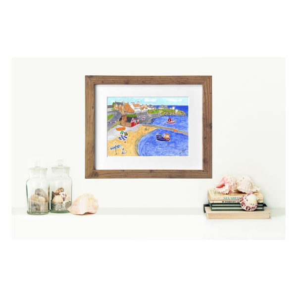 Cullercoats Print (10"x8") by Zoe Emma Scott - fineandsandy