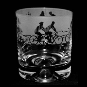 Cycling Whisky Tumbler Glass - fineandsandy