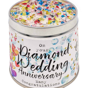 Diamond Wedding Anniversary Candle - fineandsandy