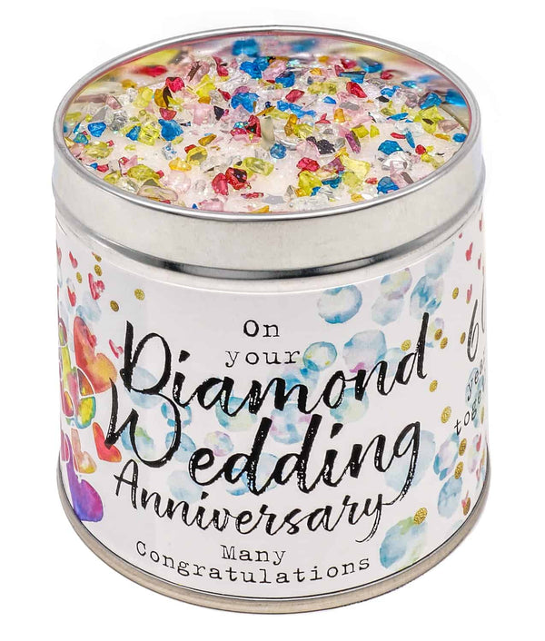 Diamond Wedding Anniversary Candle - fineandsandy