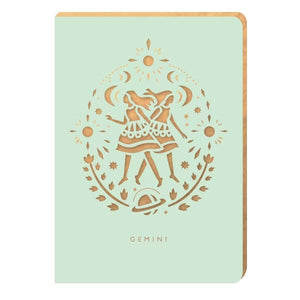 Gemini Star - Sign Notebook - A6 Size - fineandsandy