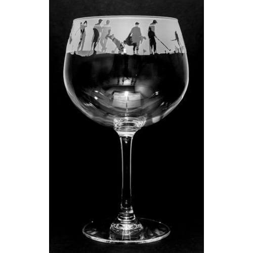 Golfer Balloon Gin Glass - fineandsandy