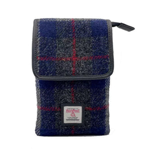 Harris Tweed Mini Crossbody Bag - Blue Check - fineandsandy