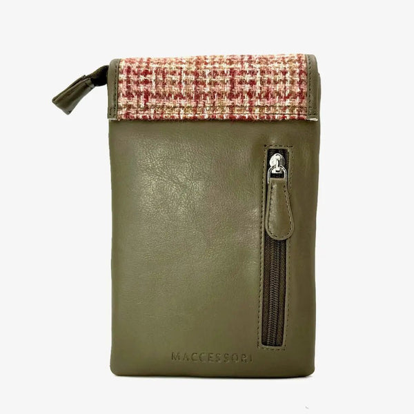 Harris Tweed Mini Crossbody Bag - Maple - fineandsandy