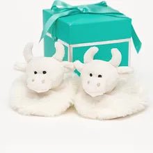 Highland Coo Slippers - Cream - fineandsandy