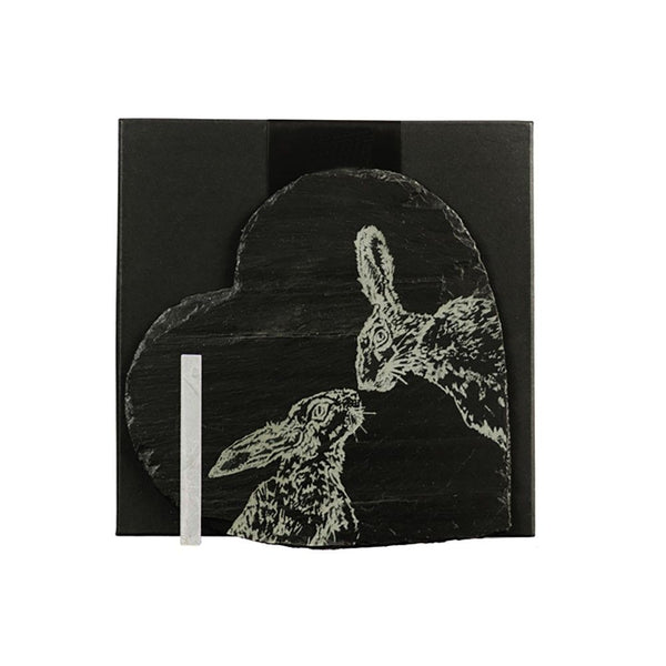 Kissing Hares Slate Cheese Board & Chalk - fineandsandy