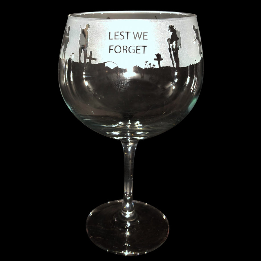 Lest We Forget Gin Balloon Glass