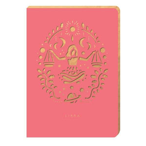 Libra Star - Sign Notebook - A6 Size - fineandsandy