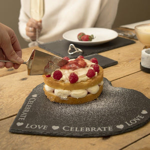 Love & Celebrate Slate Cheese Board & Chalk - Fine & Sandy