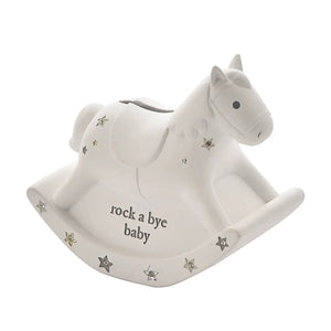 Money Box White Rocking Horse - fineandsandy