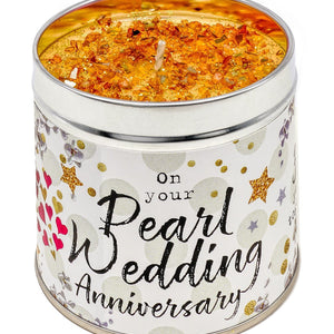 Pearl Wedding Anniversary Candle - fineandsandy