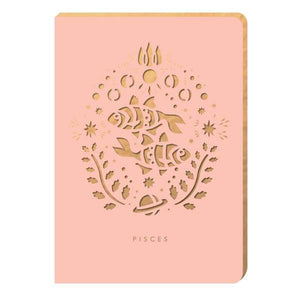 Pisces Star - Sign Notebook - A6 Size - fineandsandy