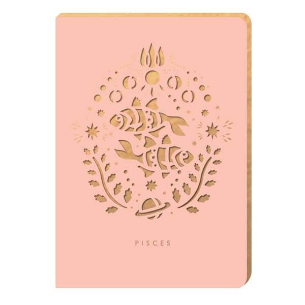 Pisces Star - Sign Notebook - A6 Size - fineandsandy