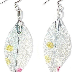 Pure Leaf Earrings - Pink Pastel Mix - fineandsandy