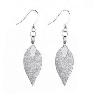 Pure Leaf Earrings - Silver - fineandsandy