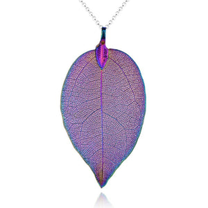 Pure Leaf Necklace - Iridescent - fineandsandy