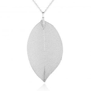 Pure Leaf Necklace - Silver - fineandsandy