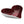 Red Enameled Heart Dish On Silvery Polished Aluminium - fineandsandy