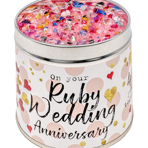 Ruby Wedding Anniversary Candle - fineandsandy