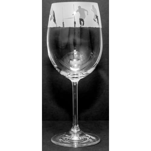 Rugby Design Wine Glass - fineandsandy