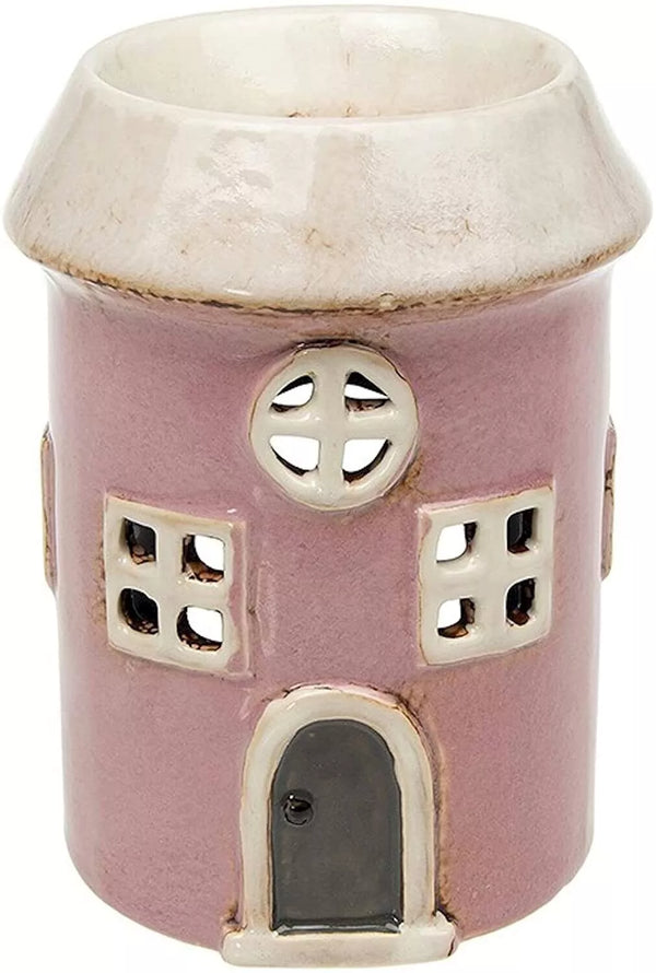 Wax Warmer - Round Heart Tealight House Pink