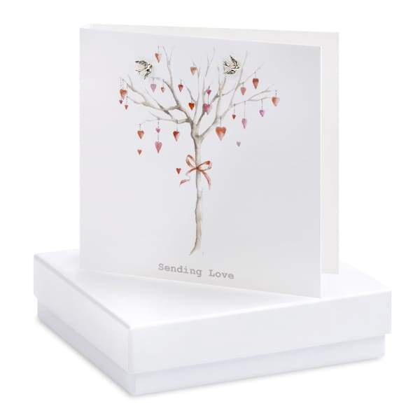 Sending Love Silver Swallow Earring On Designer Card by Crumble and Core - fineandsandy