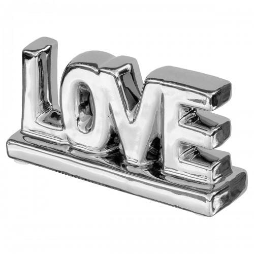 Silver Ceramic Little Love Letter Sculpture - fineandsandy