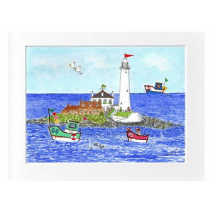 St Mary's Lighthouse Whitley Bay Print (10