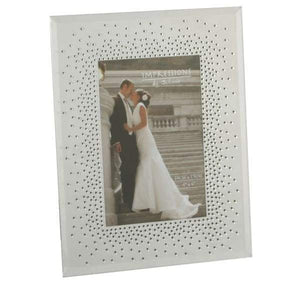 Starburst Crystals Glass Wedding Photo Frame - 5